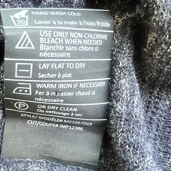 Vince Women’s Wool Linen Blend Navy Blue Crewneck Cozy Sweater size Small - Picture 8 of 11